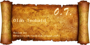 Oláh Teobald névjegykártya
